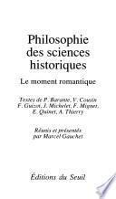 Philosophie des sciences historiques