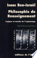 Philosophie du renseignement