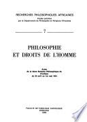 Philosophie et droits de l'homme