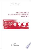 Philosophie et expérimentation sonore