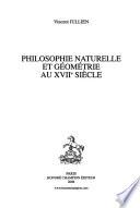 Philosophie naturelle et géométrie au XVIIe siècle