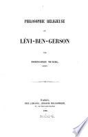 Philosophie religieuse de Lévi-Ben-Gerson