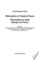 Philosophies Au Siecle Classique en France
