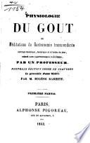 Physiologie du Goût