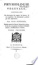 Physiologie végétale,