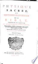 Physique sacrée, ou Histoire-naturelle de la Bible