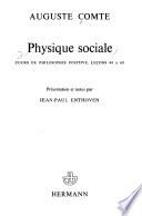 Physique sociale