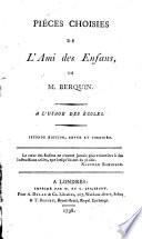Pièces choisies de L'ami des Enfans de M. Berquin