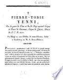 Pierre-Tobie Yenni, par la grâce de Dieu et du St. Siège apostol. évêque et comte de Lausanne, évêque de Genève... Au clergé et aux fidèles de notre diocèse, salut et bénédiction en N. S. Jésus-Christ