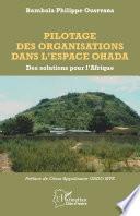 Pilotage des organisations dans l'espace OHADA