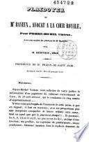 Plaidoyer de Me Bayeux, avocat à la cour royale, pour Pierre-Michel Vintras, avec une analyse du plaidyer de Me Blanche pour M. Geoffroy père