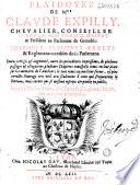 Plaidoyez de Mre Claude Expilly... (Ep. déd. par J. Ollier)