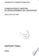 Planification et gestion du développement de lé̕ducation