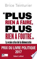  Plus rien à faire, plus rien à foutre 