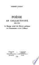 Poésie et collectivité, 1890-1914