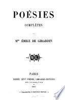 Poésies complètes de Émile de Girardin
