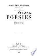 Poésies complètes de Madame Émile de Girardin (Delphine Gay).