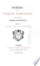 Poésies de Jaques Tahureau: Sonnets, odes et mignardises