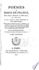 Poésies de Marie de France: Lais