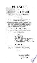 Poésies de Marie de France, poète anglo-normand du XIIIe siècle, ou Recueil de lais, fables et autres productions de cette femme célèbre