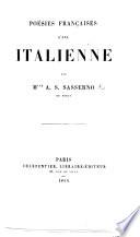 Poèsies françaises d'une Italienne