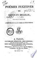 Poésies fugitives de Jacques Delille