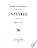 Poésies ...