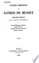 Poésies nouvelles de Alfred de Musset