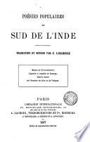 Poésies populaires du sud de l'Inde