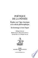 Poétique de la pensée