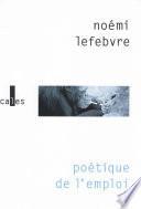Poétique de l’emploi