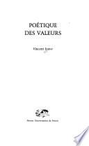 Poétique des valeurs