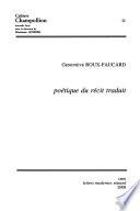 Poétique du récit traduit