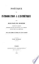 Poétique, ou, Introduction à l'esthétique