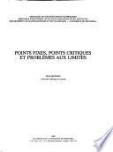 Points fixes, points critiques et problèmes aux limites