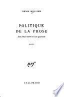 Politique de la prose