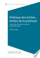Politique des limites, limites de la politique