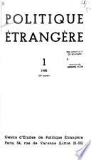 Politique étrangère