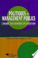Politiques et management publics