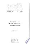 Politiques sociales