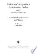 Politische Correspondenz Friedrich's des Grossen