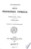 Polybiblion. Revue bibliographique universelle