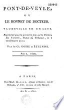 Pont-de-Veyle, ou Le bonnet de docteur