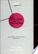 Popularité de la philosophie