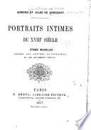 Portraits intimes du XVIIIe siècle