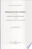 Positions des Theses