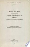 Positions des Theses
