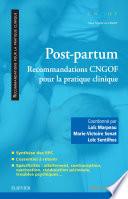 Post-partum : recommandations CNGOF pour la pratique clinique