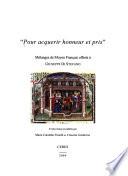 Pour acquerir honneur et pris