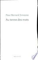 Pour Bernard Simeone